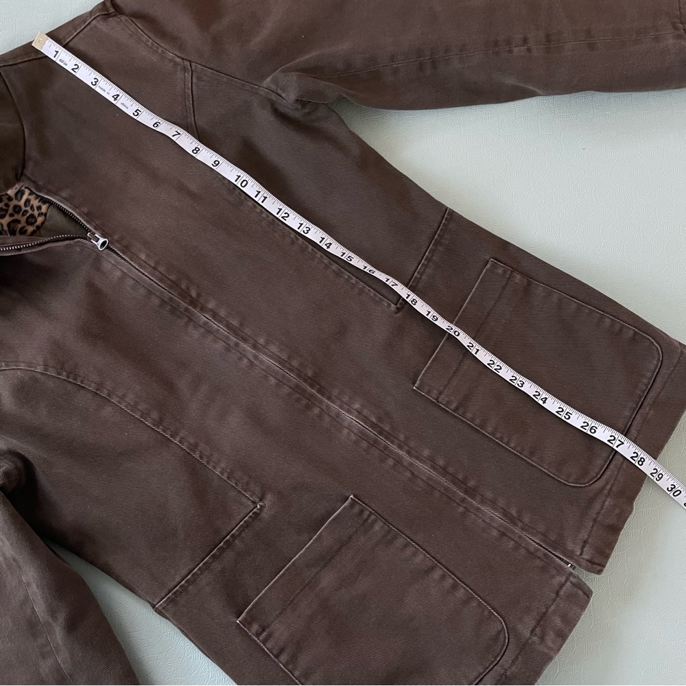 Telluride Women’s Barn Jacket with Leopard Print Collar - Picture 11 of 11